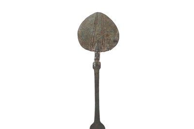 Lot 211 - A SILVER-INLAID SPOON AND FORK