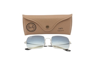 Lot 607 - Ray Ban Blue 1971 Classic Square Sunglasses