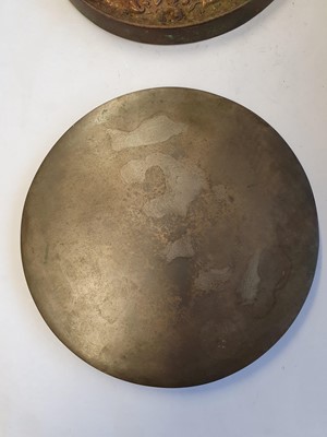 Lot 92 - TWO CHINESE BRONZE MIRRORS.
