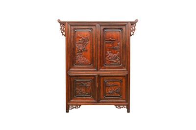Lot 393 - A CHINESE WOOD CABINET.
