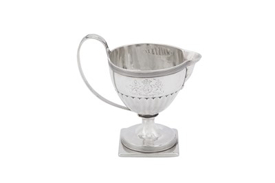 Lot 479 - Royal – A George III sterling silver milk jug, London 1806 by Thomas & Joseph Guest & Joseph Craddock