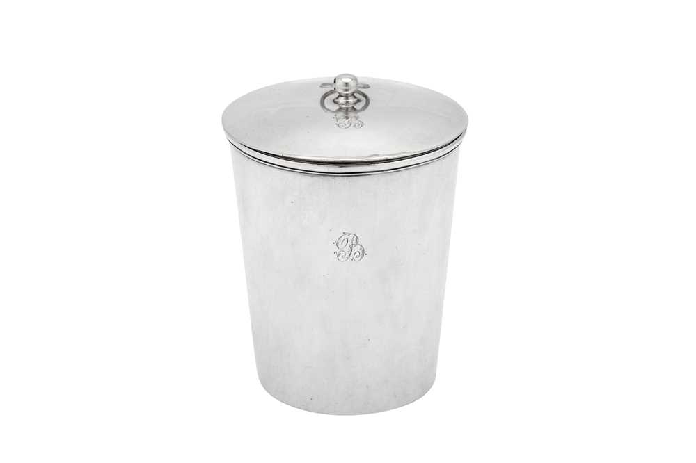 Lot 55 - A mid-19th century Indian Colonial silver covered beaker, Madras circa 1840 by George Gordon & Co (active 1821-48)