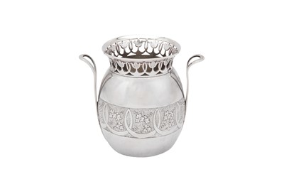 Lot 219 - An early 19th century Austrian 13 loth (812 standard) silver vase, Vienna 1807 by Ignaz Joseph Gindle (active circa 1810-40)