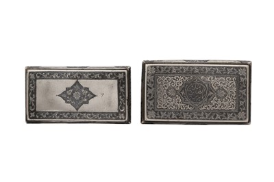 Lot 93 - TWO PARCEL-GILT AND NIELLOED SILVER SNUFFBOXES