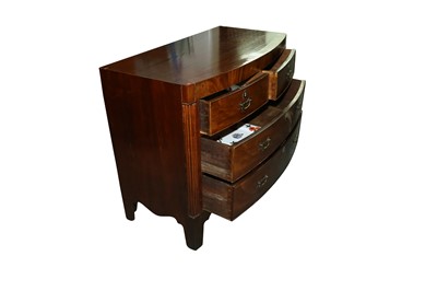 Lot 94 - A GEORGE IV MAHOGANY BOW FRONT CHEST