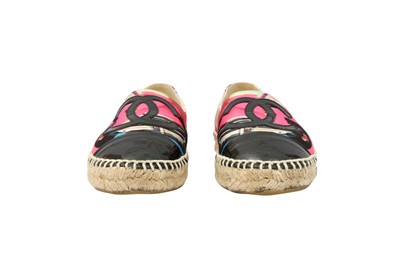 Lot 59 - Chanel Pink Floral Print Espadrilles - Size 39