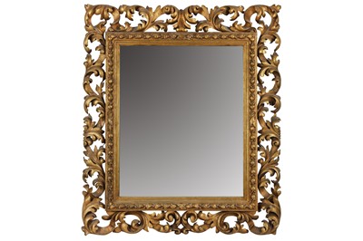 Lot 160 - AN ITALIAN 19TH CENTURY FLORENTINE CARVED, PIERCED AND GILDED FRAME