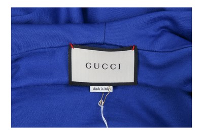 Lot 130 - Gucci Men's Blue Oversized Hooded Sweatshirt -  Size M