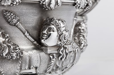 Lot 420 - Her Majesty’s Vase – A Victorian Royal presentation Warwick vase horse racing trophy, London 1845 by John Samuel Hunt