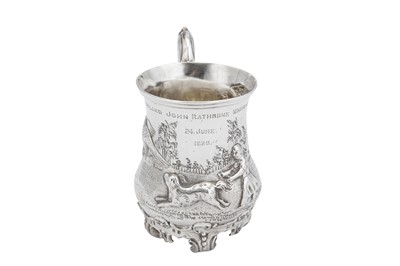 Lot 398 - A Victorian sterling silver christening mug, London 1853 by George John Richards