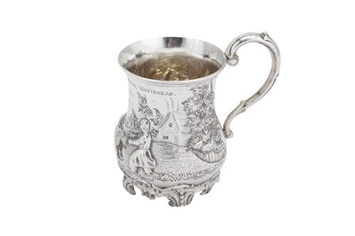 Lot 398 - A Victorian sterling silver christening mug, London 1853 by George John Richards