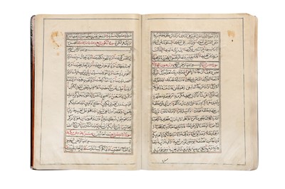 Lot 431 - A LARGE QAJAR QUR’AN PRODUCED IN THE MOURNING PERIOD OF FATH ALI SHAH QAJAR