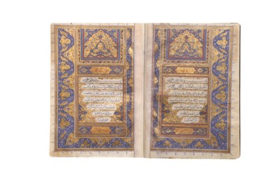 Lot 431 - A LARGE QAJAR QUR’AN PRODUCED IN THE MOURNING PERIOD OF FATH ALI SHAH QAJAR