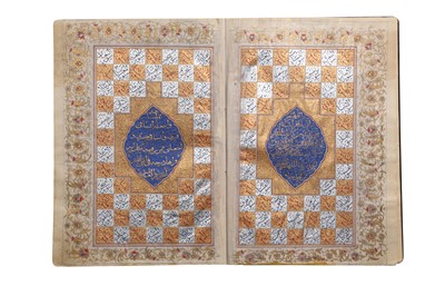 Lot 431 - A LARGE QAJAR QUR’AN PRODUCED IN THE MOURNING PERIOD OF FATH ALI SHAH QAJAR