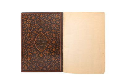Lot 431 - A LARGE QAJAR QUR’AN PRODUCED IN THE MOURNING PERIOD OF FATH ALI SHAH QAJAR