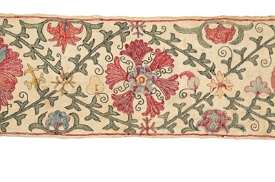 Lot 553 - A PAIR OF SUZANI BORDERS