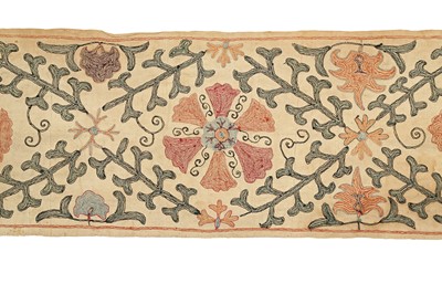 Lot 553 - A PAIR OF SUZANI BORDERS