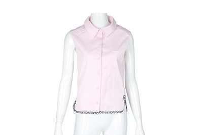 Lot 54 - Christian Dior Baby Pink Sleeveless Swing Shirt - Size 40