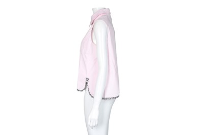 Lot 54 - Christian Dior Baby Pink Sleeveless Swing Shirt - Size 40