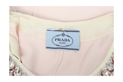 Lot 51 - Prada Pale Pink Embellished Long Shift Dress - Size 44