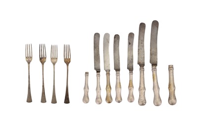 Lot 211 - FOUR EARLY 20TH CENTURY AUSTRIAN (HUNGARIAN) 800 STANDARD SILVER FORKS, BUDAPEST CIRCA 1920 BY HL (UNTRACED)
