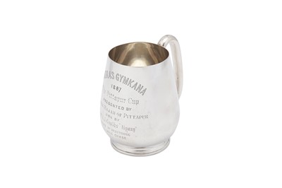 Lot 52 - A late 19th century Indian Colonial silver pint mug, Madras dated 1887 by Peter Orr and Sons
