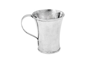 Lot 269 - An early 20th century Spanish Colonial unmarked silver mug, Peru circa 1920