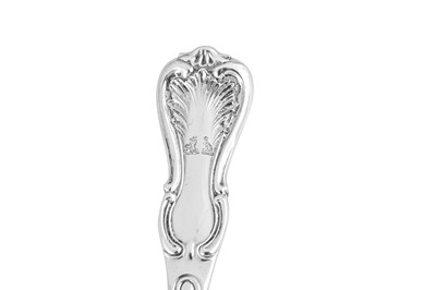 Lot 296 - A William IV sterling silver stilton scoop, London 1836 by Mary Chawner