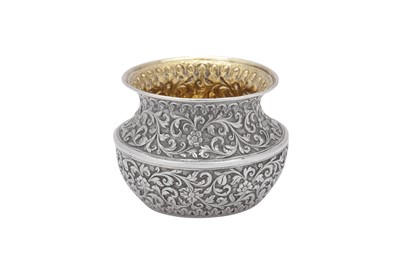 Lot 83 - A late 19th century Anglo – Indian silver bowl, Cutch, Bhuj circa 1890 by Oomersi Mawji (active 1860-90)