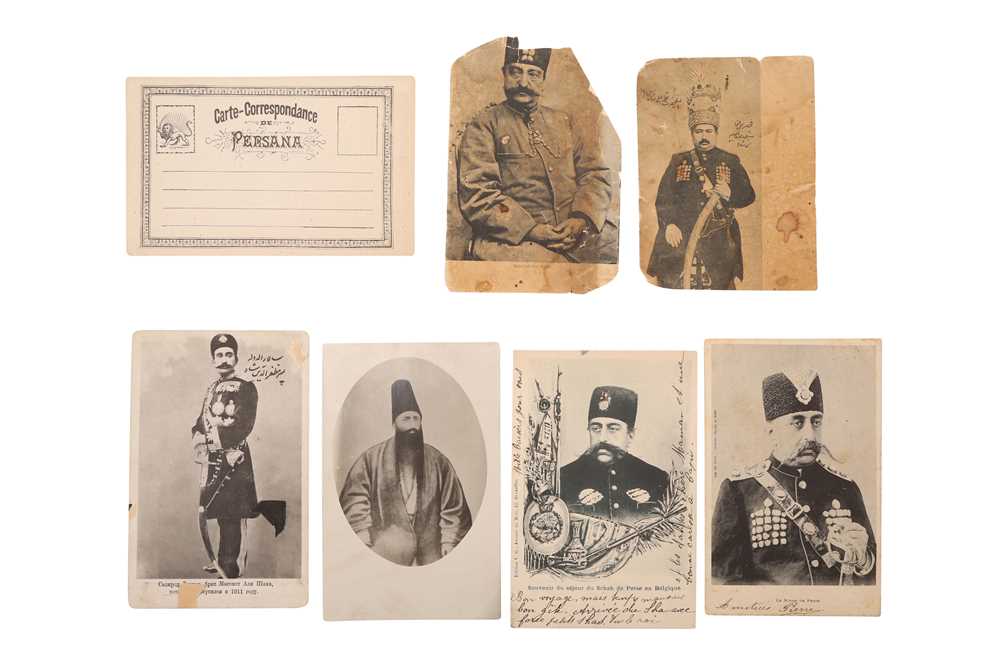 Lot 437 - A COLLECTION OF SEVEN PERSIAN ROYAL MEMORABILIA POSTCARDS