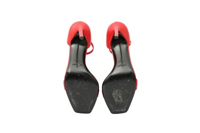 Lot 25 - Saint Laurent Red Amber 120 Heeled Sandal - Size 41