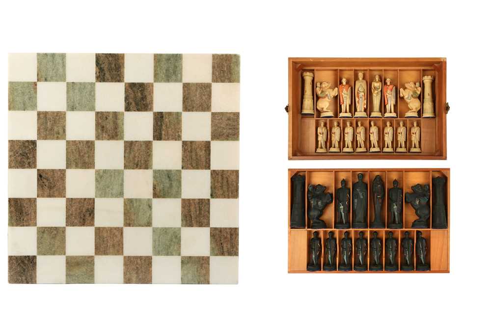 Lot 302 - AN ANRI TORIART ROMANS VS. TEUTONS CHESS SET, CIRCA 1958