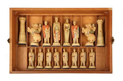 Lot 302 - AN ANRI TORIART ROMANS VS. TEUTONS CHESS SET, CIRCA 1958