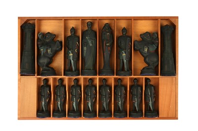 Lot 302 - AN ANRI TORIART ROMANS VS. TEUTONS CHESS SET, CIRCA 1958