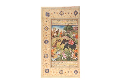 Lot 52 - AN ILLUSTRATION FROM A LATE MUGHAL HISTORICAL MANUSCRIPT