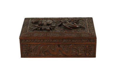 Lot 591 - A CHINESE EXPORT WARE WOODEN BOX