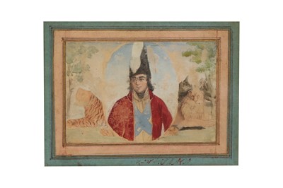 Lot 74 - A MINIATURE OVAL PORTRAIT OF PRINCE KHOSROW MIRZA QAJAR (1813 - 1875)