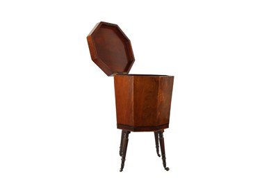 Lot 91 - A GEORGE III MAHOGANY AND BANDED WINE COOLER