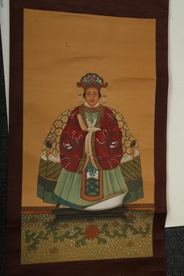 Lot 817 - A COLLECTION OF FIVE CHINESE HANGING SCROLLS.