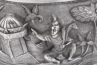 Lot 73 - A large late 19th / early 20th century Anglo - Indian unmarked silver bowl, Lucknow circa 1900