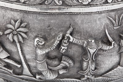 Lot 73 - A large late 19th / early 20th century Anglo - Indian unmarked silver bowl, Lucknow circa 1900