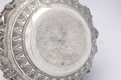 Lot 73 - A large late 19th / early 20th century Anglo - Indian unmarked silver bowl, Lucknow circa 1900