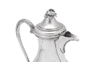 Lot 151 - A heavy early 19th century Ottoman Turkish silver coffee pot, circa 1830 Tughra of Mahmud II (1808-39)