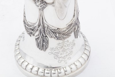 Lot 59 - A large mid-19th century Indian Colonial silver beer jug, Calcutta circa 1860 by Allan and Hayes (first mentioned 1856)