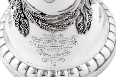 Lot 59 - A large mid-19th century Indian Colonial silver beer jug, Calcutta circa 1860 by Allan and Hayes (first mentioned 1856)