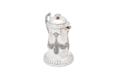 Lot 59 - A large mid-19th century Indian Colonial silver beer jug, Calcutta circa 1860 by Allan and Hayes (first mentioned 1856)