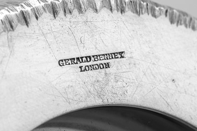 Lot 343 - An Elizabeth II modernist sterling silver four-piece cruet set, London 1966 by Gerald Benney (1930-2008)
