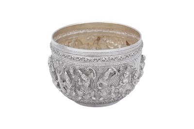 Lot 91 - An early 20th century Burmese unmarked silver bowl, Rangoon circa 1920