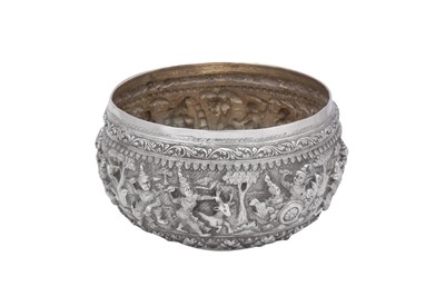 Lot 92 - An early 20th century Burmese unmarked silver bowl, Rangoon circa 1920