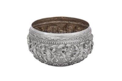 Lot 92 - An early 20th century Burmese unmarked silver bowl, Rangoon circa 1920